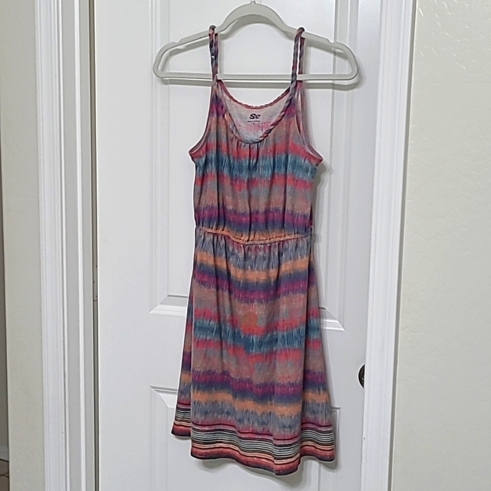 SO large summer dress, with textured waistline & rope style straps.
